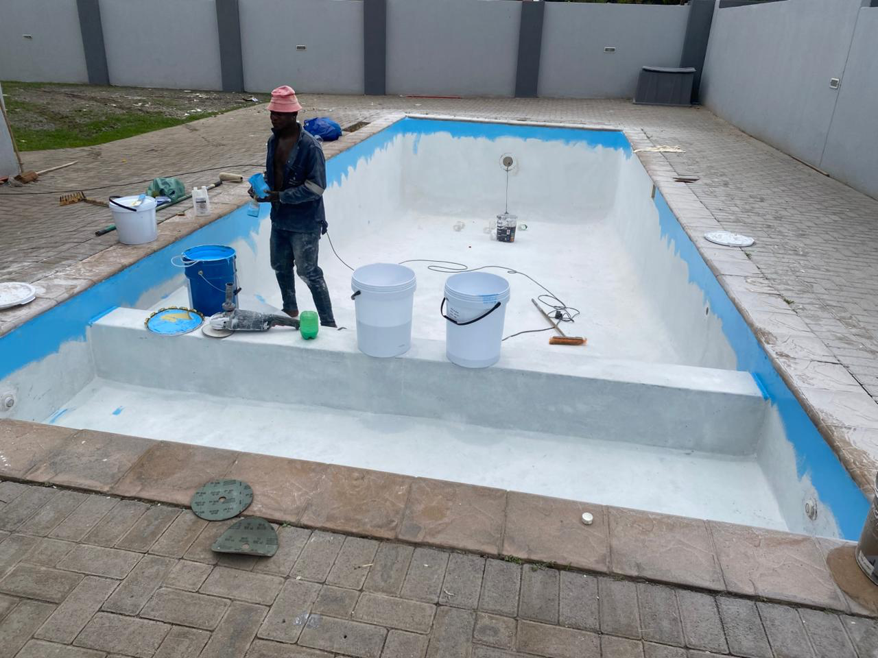 Modern Pool Recoat In Progress